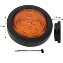 2906- SEALED CEILING LIGHT 3 LED 2" FLAT RUBBER AND CONNECTOR