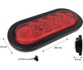 2911- PLAFÓN 6" OVALADO 10 LEDS C/ HULE Y CONECTOR