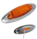 444- PLAFÓN 4 LEDS LATERAL OVALADO C/REFLEJANTE CROMADO