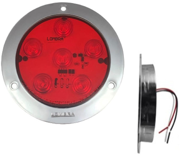 483- 6 LED AMBER CHROME CEILING LIGHT DIRECT CONNECTION