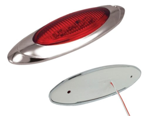 523- PLAFÓN 4 LEDS OVALADO LATERAL ARO CROMADO ESTROBO