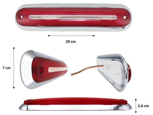 536- LONG CEILING LIGHT 99 LEDS WITH DIRECTIONAL AND CHROME RING