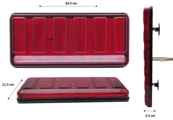 537- RECTAGULAR CEILING LAMP WITH 30 RED LED SECTIONS AND DIRECTIONAL LIGHT