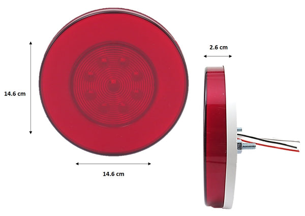 542- ROUND CEILING LIGHT 27 RED NEON LEDS