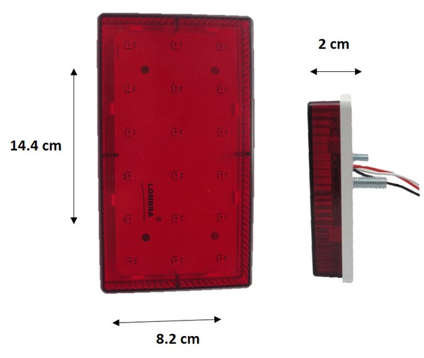 544- PLAFÓN RECTANGULAR GAJOS 18 LEDS