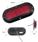 707- PLAFÓN 6" 10 LEDS OVALADO BASE NEGRA