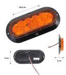 707- PLAFÓN 6" 10 LEDS OVALADO BASE NEGRA