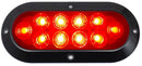 707- PLAFÓN 6" 10 LEDS OVALADO BASE NEGRA