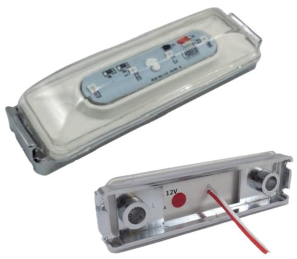 729-4 LED SIDE CEILING LIGHT CHROME BASE MICA CRYSTAL