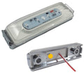 729- PLAFÓN 4 LEDS LATERAL BASE CROMADA MICA CRISTAL
