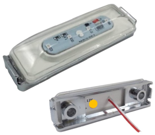 729- PLAFÓN 4 LEDS LATERAL BASE CROMADA MICA CRISTAL