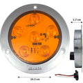 744- PLAFÓN 4" 6 LEDS C/ ARO CROMADO Y CONECTOR