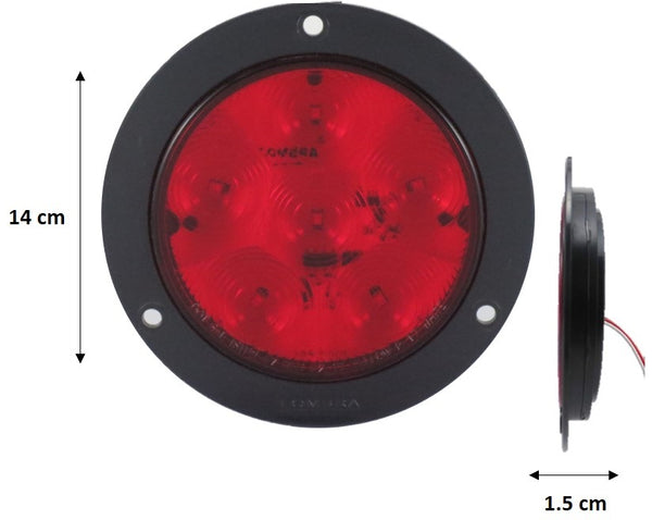 746- PLAFÓN 4" 6 LEDS BASE ABS NEGRA CONEXIÓN DIRECTA