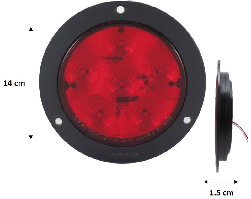 746- PLAFÓN 4" 6 LEDS BASE ABS NEGRA CONEXIÓN DIRECTA