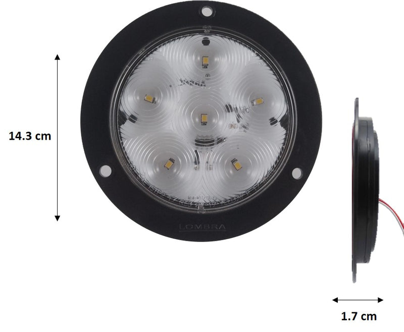 746- PLAFÓN 4" 6 LEDS BASE ABS NEGRA CONEXIÓN DIRECTA