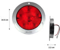 747- PLAFÓN 4" 6 LEDS BASE NEGRA C/ARO CROMADO CONEXIÓN DIRECTA