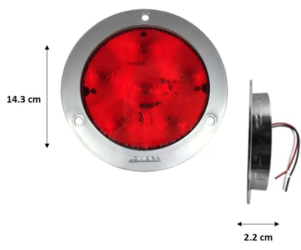747- PLAFÓN 4" 6 LEDS BASE NEGRA C/ARO CROMADO CONEXIÓN DIRECTA