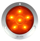 747- PLAFÓN 4" 6 LEDS BASE NEGRA C/ARO CROMADO CONEXIÓN DIRECTA