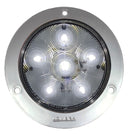 747- PLAFÓN 4" 6 LEDS BASE NEGRA C/ARO CROMADO CONEXIÓN DIRECTA