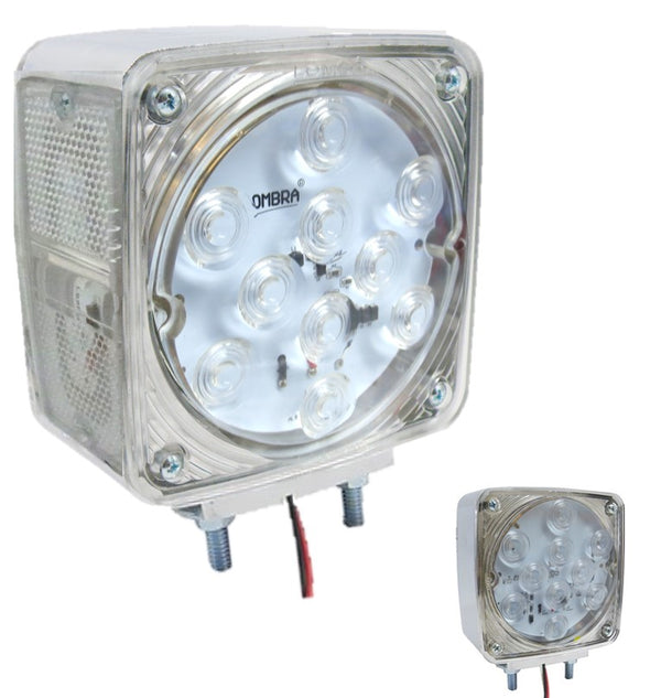 766- 24 LED SQUARE DIRECTIONAL LIGHT WITH 2 CHROME SCREWS (LEFT)