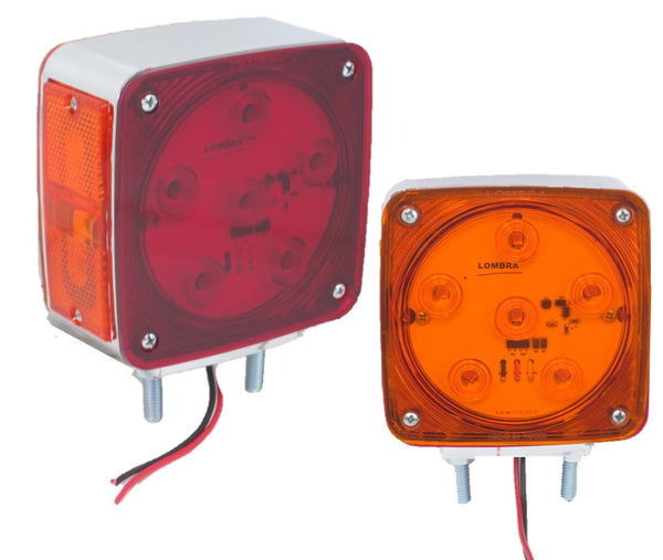 773- DIRECTIONAL 16 LEDS SQUARE 2 SCREWS CHROME (LEFT)