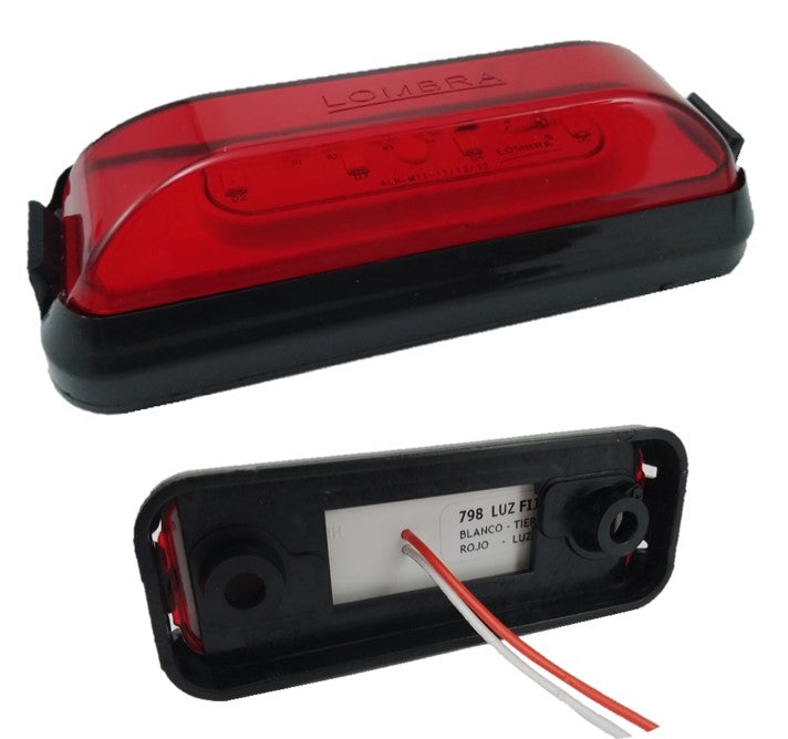 798- PLAFÓN 4 LEDS LATERAL BASE ANCHA NEGRA