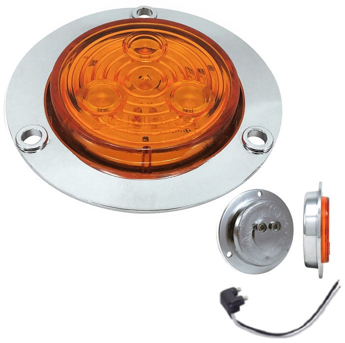 406.20- PLAFÓN 3 LEDS CROMADO DE 2 1/2" DE 24 V