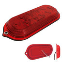 425- 10 LED 6" OVAL STRIPED SURFACE PLATE