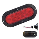 451- 10 LED 6" OVAL BI-STROBE CEILING LIGHT BLACK BASE W/CONNECTOR