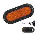 452- PLAFÓN 10 LEDS 6" OVALADO ESTROBO BASE NEGRA C/CONECTOR