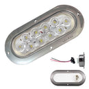456- 10 LED 6" OVAL CEILING LIGHT WHITE LIGHT CHROME BASE W/CONNECTOR