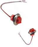 512- 1" CEILING LIGHT WITH RIBBED MICA RUBBER BASE AND CHROME BEZEL