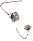 512- 1" CEILING LIGHT WITH RIBBED MICA RUBBER BASE AND CHROME BEZEL