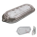 667- 10 LED 6" WHITE LIGHT OVAL STRIPED CEILING LIGHT