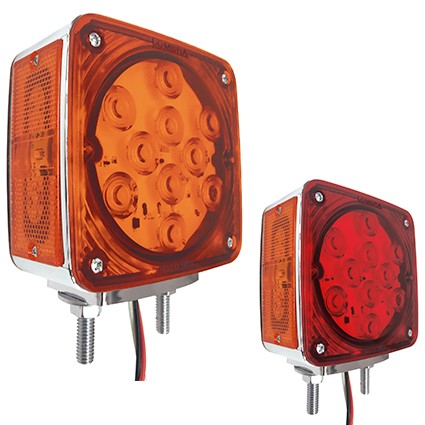 762- 24 LED SQUARE DIRECTIONAL LIGHT WITH 2 CHROME SCREWS (LEFT)