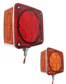 763-DIRECTIONAL 24 SQUARE LEDS 1 CHROME SCREW WITH FLASH (LEFT)