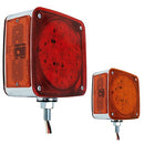 784- DIRECCIONAL 32 LEDS CUADRADA 1 TORNILLO CROMADA (IZQUIERDA)