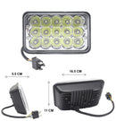 903-HIGH INTENSITY RECTANGULAR HEADLIGHT 15 LEDS WHITE LIGHT